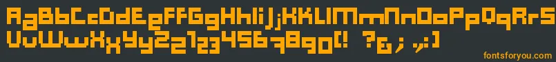 ComputerAidDker Font – Orange Fonts on Black Background