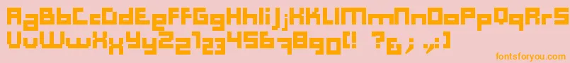 ComputerAidDker Font – Orange Fonts on Pink Background