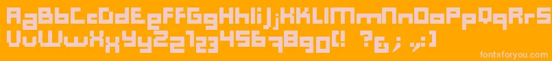 ComputerAidDker Font – Pink Fonts on Orange Background