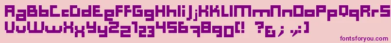 ComputerAidDker Font – Purple Fonts on Pink Background