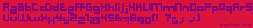 ComputerAidDker Font – Purple Fonts on Red Background