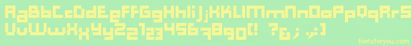 ComputerAidDker Font – Yellow Fonts on Green Background