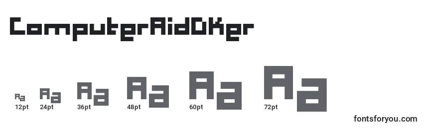 Размеры шрифта ComputerAidDker
