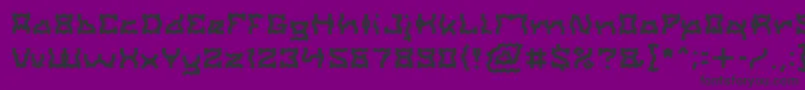 フォントShakeItOffLight – 紫の背景に黒い文字