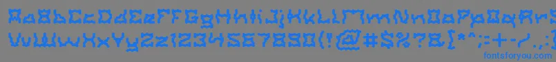 Шрифт ShakeItOffLight – синие шрифты на сером фоне