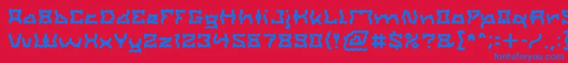 ShakeItOffLight Font – Blue Fonts on Red Background