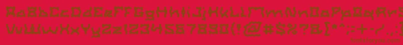 フォントShakeItOffLight – 赤い背景に茶色の文字