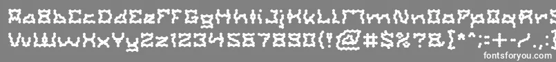 フォントShakeItOffLight – 灰色の背景に白い文字