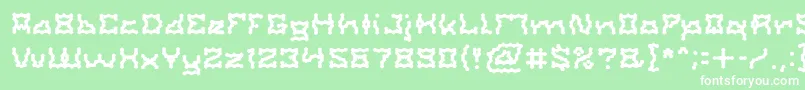 ShakeItOffLight Font – White Fonts on Green Background