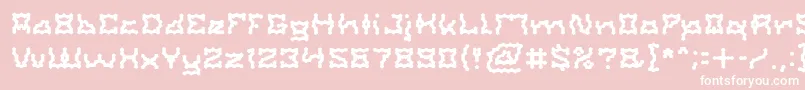 ShakeItOffLight-Schriftart – Weiße Schriften auf rosa Hintergrund
