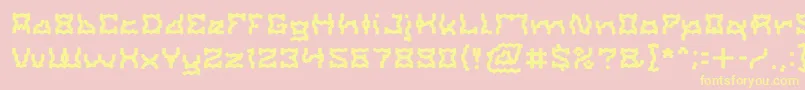 ShakeItOffLight Font – Yellow Fonts on Pink Background