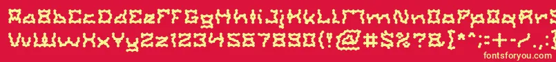 ShakeItOffLight Font – Yellow Fonts on Red Background