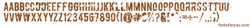 Więcej informacji o czcionce Rusboycott Czcionka Rusboycott – brązowe czcionki