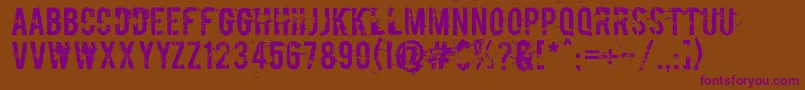 Rusboycott Font – Purple Fonts on Brown Background