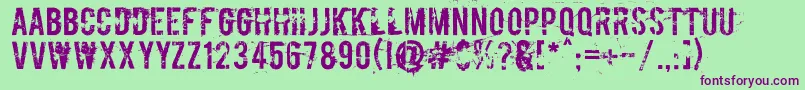 Rusboycott Font – Purple Fonts on Green Background