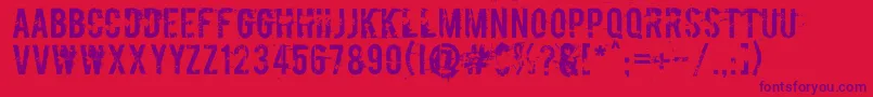 Rusboycott Font – Purple Fonts on Red Background