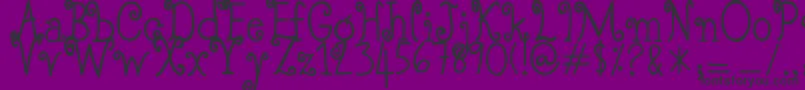 フォントSoFarSoGood – 紫の背景に黒い文字