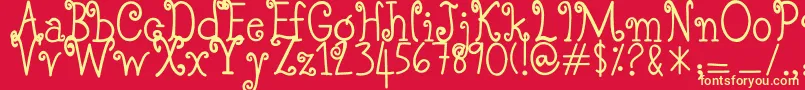 SoFarSoGood Font – Yellow Fonts on Red Background