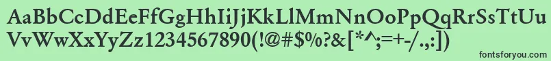Police GaramondA.ZPsBold – polices noires sur fond vert