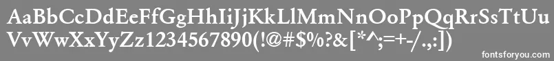 GaramondA.ZPsBold Font – White Fonts on Gray Background