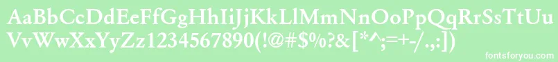 GaramondA.ZPsBold Font – White Fonts on Green Background