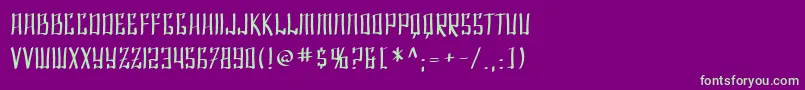 SfShaiFontai Font – Green Fonts on Purple Background