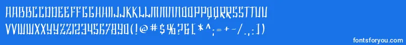 フォントSfShaiFontai – 青い背景に白い文字