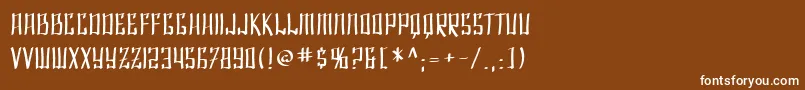 フォントSfShaiFontai – 茶色の背景に白い文字