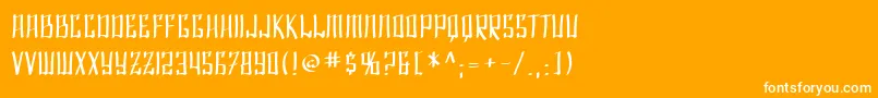 SfShaiFontai Font – White Fonts on Orange Background