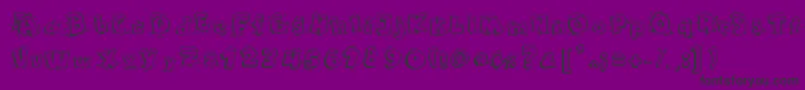 Maple3Cartoon Font – Black Fonts on Purple Background