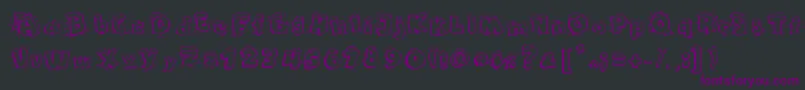 フォントMaple3Cartoon – 黒い背景に紫のフォント