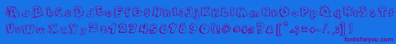 Maple3Cartoon Font – Purple Fonts on Blue Background