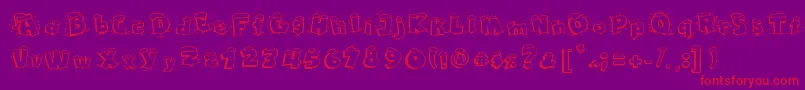 Maple3Cartoon Font – Red Fonts on Purple Background