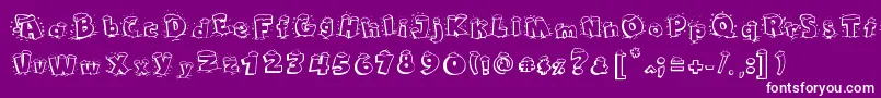 Maple3Cartoon Font – White Fonts on Purple Background