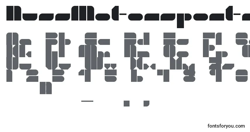 Schriftart NussMotorsports – Alphabet, Zahlen, spezielle Symbole