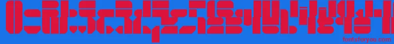NussMotorsports Font – Red Fonts on Blue Background
