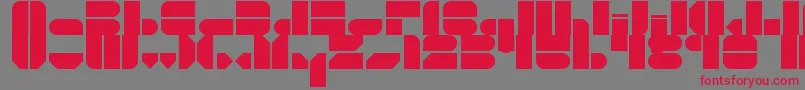 フォントNussMotorsports – 赤い文字の灰色の背景