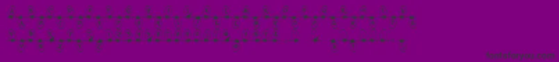フォントChristmas Lights Outdoor – 紫の背景に黒い文字