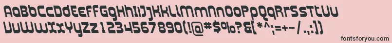 PlasmaticaRevBoldItalic Font – Black Fonts on Pink Background