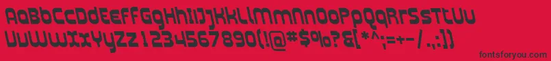 PlasmaticaRevBoldItalic Font – Black Fonts on Red Background