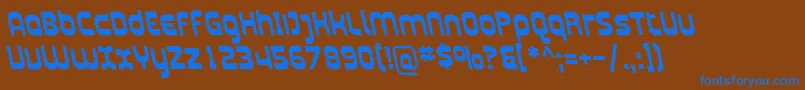 PlasmaticaRevBoldItalic Font – Blue Fonts on Brown Background