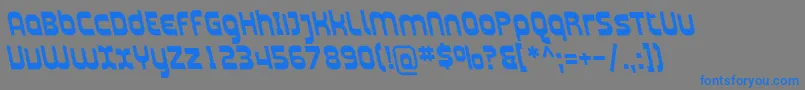PlasmaticaRevBoldItalic Font – Blue Fonts on Gray Background