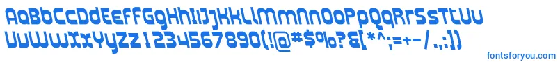 PlasmaticaRevBoldItalic Font – Blue Fonts on White Background