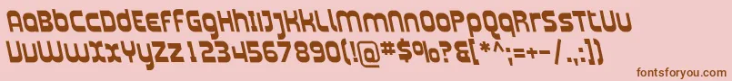 PlasmaticaRevBoldItalic Font – Brown Fonts on Pink Background