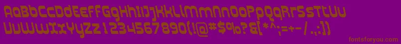 PlasmaticaRevBoldItalic Font – Brown Fonts on Purple Background