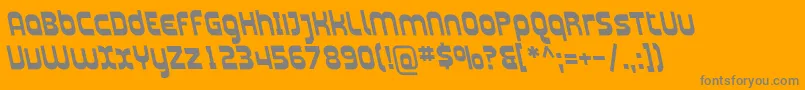 PlasmaticaRevBoldItalic-Schriftart – Graue Schriften auf orangefarbenem Hintergrund