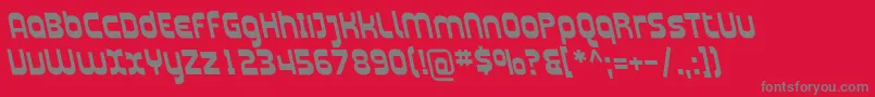 PlasmaticaRevBoldItalic Font – Gray Fonts on Red Background