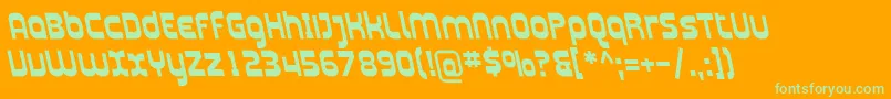 PlasmaticaRevBoldItalic Font – Green Fonts on Orange Background