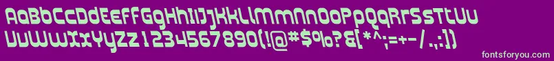 フォントPlasmaticaRevBoldItalic – 紫の背景に緑のフォント