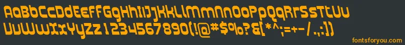 PlasmaticaRevBoldItalic Font – Orange Fonts on Black Background